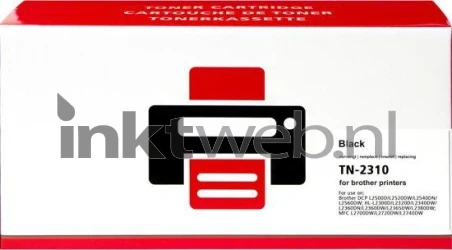 Huismerk Brother TN-2310 zwart Front box