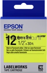 Epson  LK-4YBF zwart op geel breedte 12 mm Front box