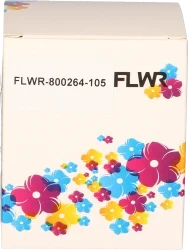FLWR Zebra  verzendetiketten 102 mm x 210 mm  wit Front box