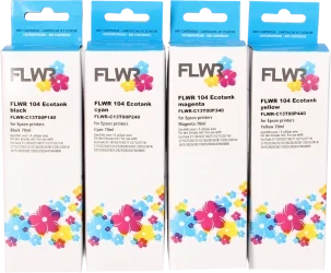 FLWR Epson 104 Multipack zwart en kleur Front box