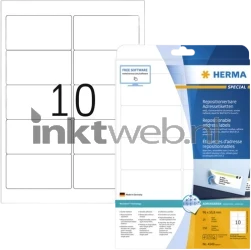 Herma 8018 Permanente stickers 96 x 50,8mm transparant Product only