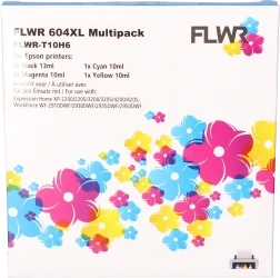 FLWR Epson 604XL Multipack zwart en kleur Front box
