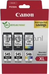 Canon PG-545XLx2/CL-546XL Multipack zwart en kleur Front box